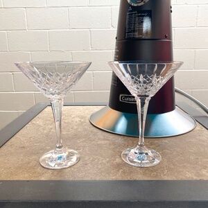 2 Mikasa Coventry Crystal martini/ champagne glasses